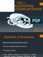 Unit-1 Scope of Economics Mechanism of Supply and Demand