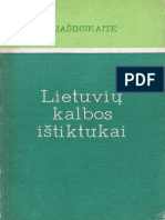 Lietuvių Kalbos Ištiktukai - I. Jašinskaitė