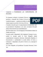 Illegittimo Il Licenziamento Per Insubordinazione Del Lavoratore