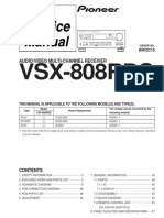 Pioneer Vsx-808rds Service