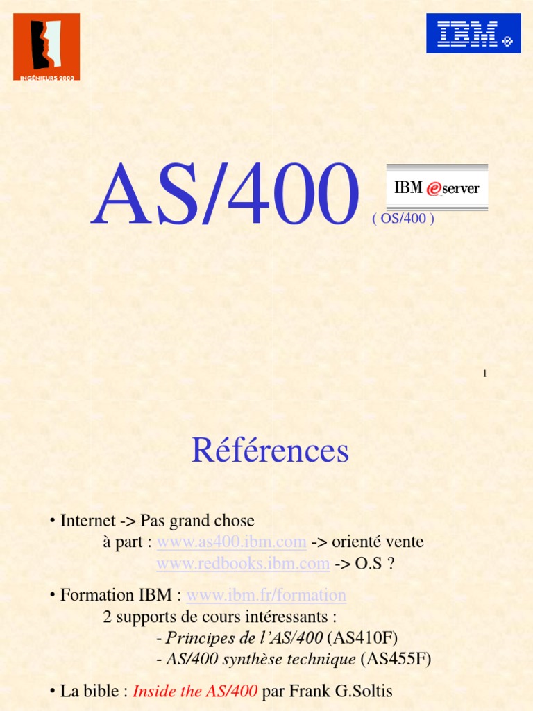 Architecture de l'AS/400 | PDF | System i | Données informatiques