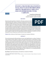 Intervencion A Traves Del Diagnostico Diferencial Segun Los Ocho Principios en Medicina Tradicional China en 5 Casos Con Sindrome Del Tunel Carpiano