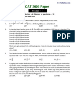 CAT 2005 Paper Section 1 Analysis