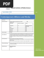 Course Outline Contemprary Studies and Media