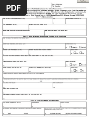 Certificate of Adoption Form 3927