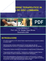 Controverse Terapeutice in Hernia de Disc Lombara