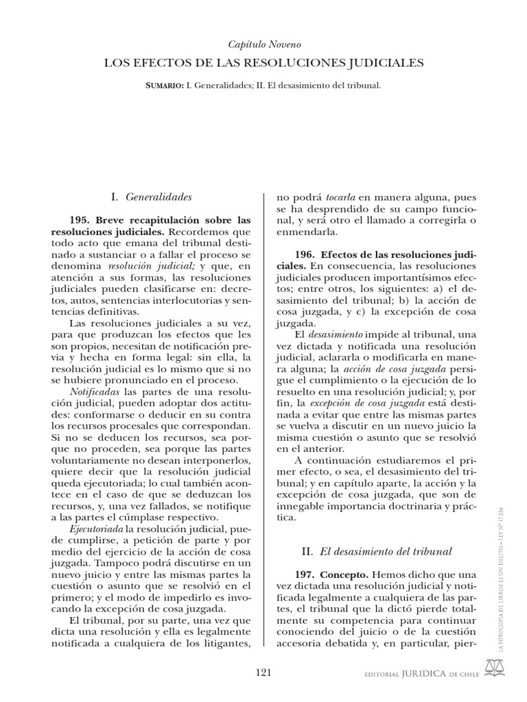 Efectos y Desasimiento Judicial | PDF | Res Judicata | Ley procesal