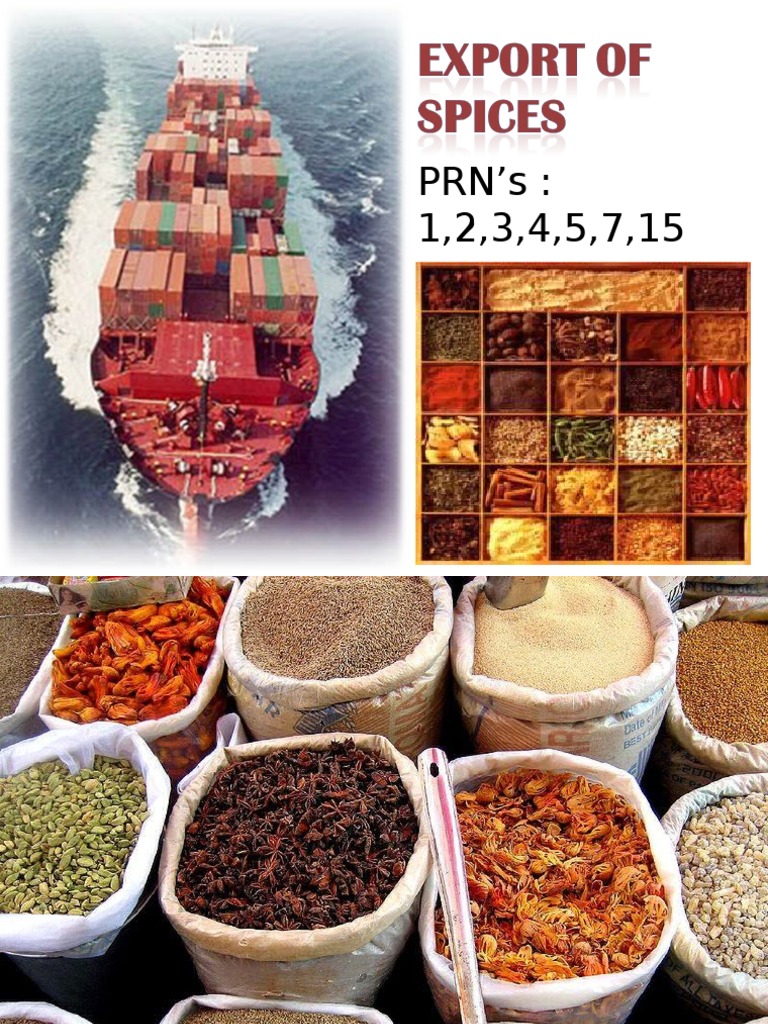Spices Export From India PDF Spice Retail