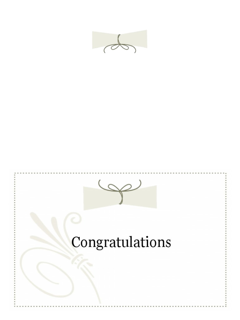 Congratulations Message Template | PDF