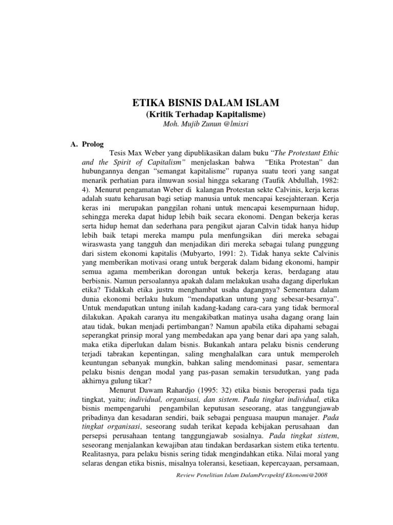 Makalah Etika Bisnis Dalam Islam.doc
