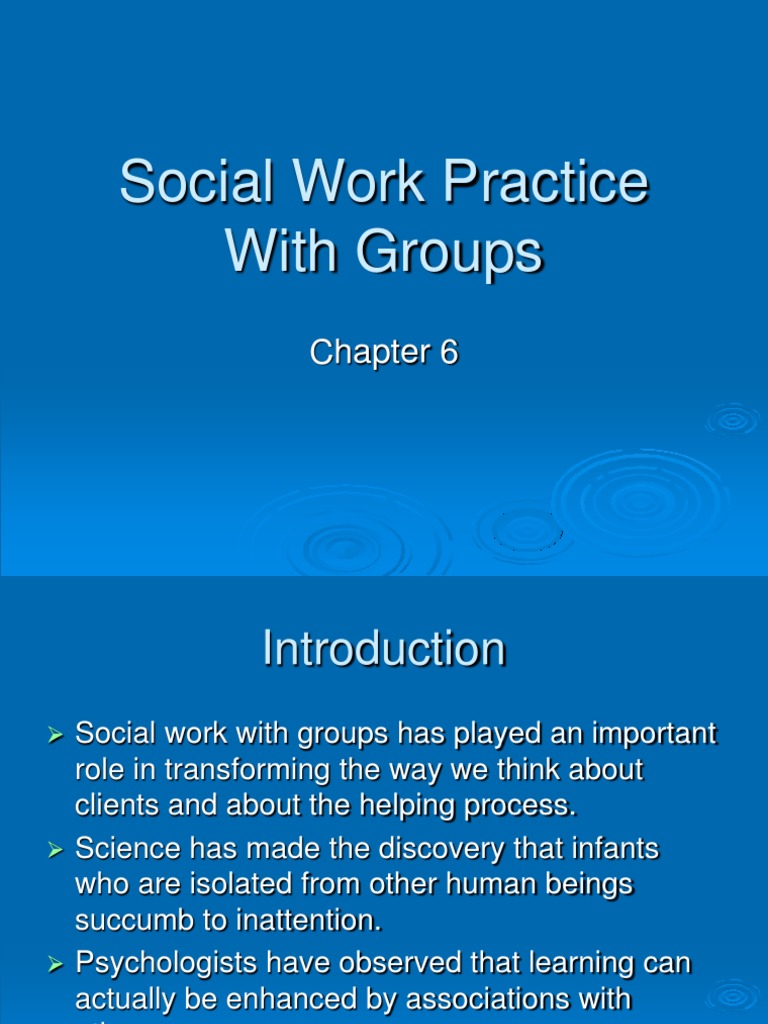 Social work practice with groups pdf social group social work