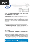 Documento Privado Sobre Reconocimiento de Deuda