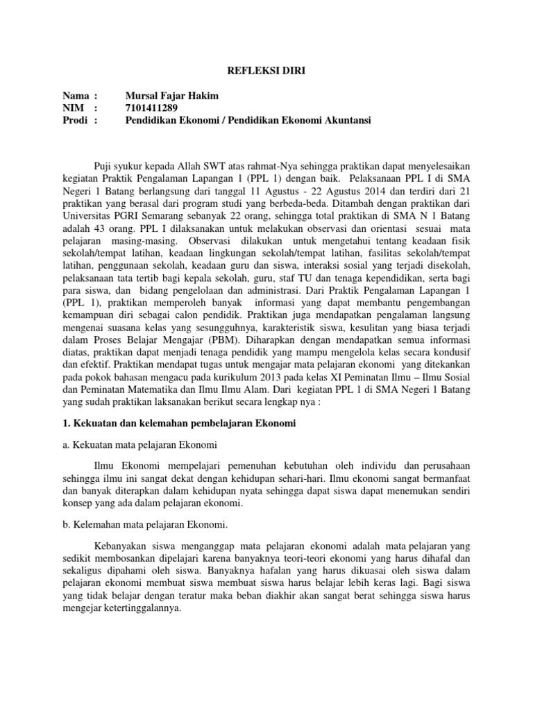 Refleksi Diri Pdf