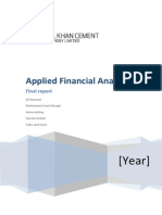 Applied Financial Analysis: (Year)