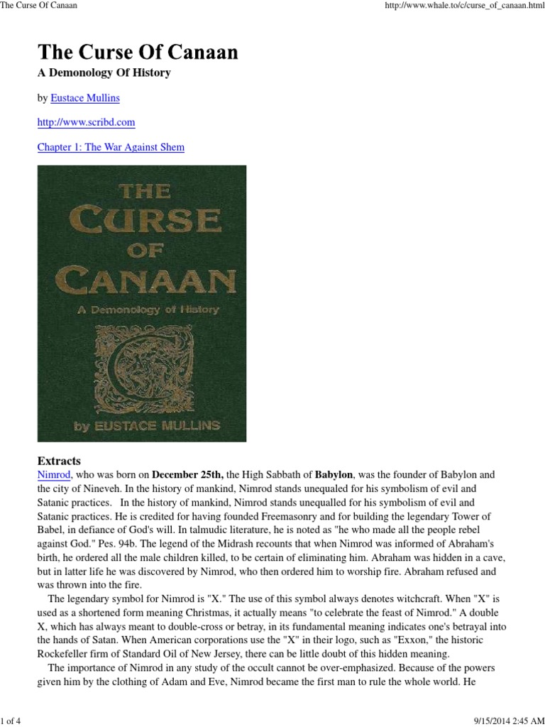 The Curse of Canaan PDF Canaan Hebrew Bible