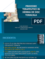 Procedee Terapeutice in Hernia de Disc Toracala