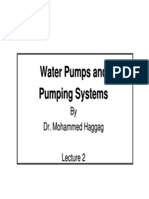 Water Pumps and Pumping Systems | PDF | Dynamics (Mechanics) Classical Mechanics