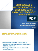 Meningocelul si mielomeningocelul diagnostic clinic, paraclinic, tratament chirurgical