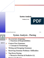 Syntax Analysis: Sections 4.1-4.4