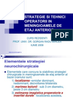 Strategie Si Tehnici Operatotii in Meningioamele de Etaj Anterior