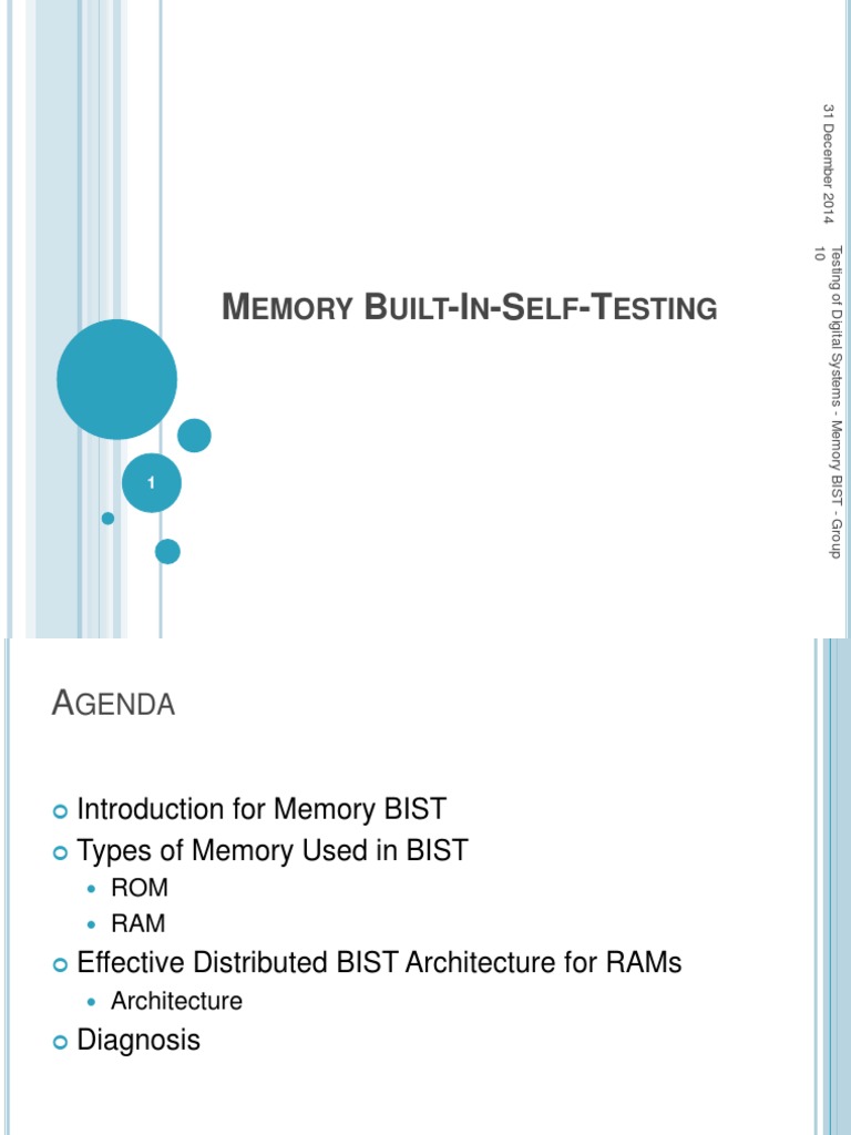 Memory Built in Self Testing | PDF | Random Access Memory | Digital ...