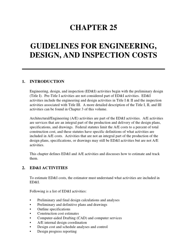 Engineering Cost Estimation Guidelines | PDF | Specification (Technical ...