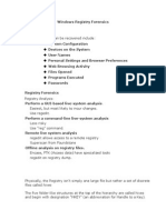 Windows Registry Forensics