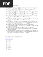 Drug Dosage Calculation Test I