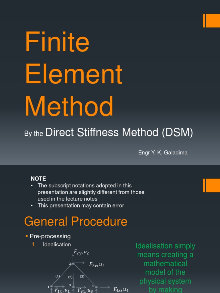 Direct Stiffness Method Overview | PDF | Cartesian Coordinate System ...