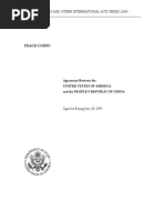 Peace Corps China Agreement 