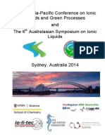 4th Asia-Pacific Conference on Ionic Liquids and Green Processes / 6th Australasian Symposium on Ionic Liquids (APCIL-4/ASIL-6 2014) Program