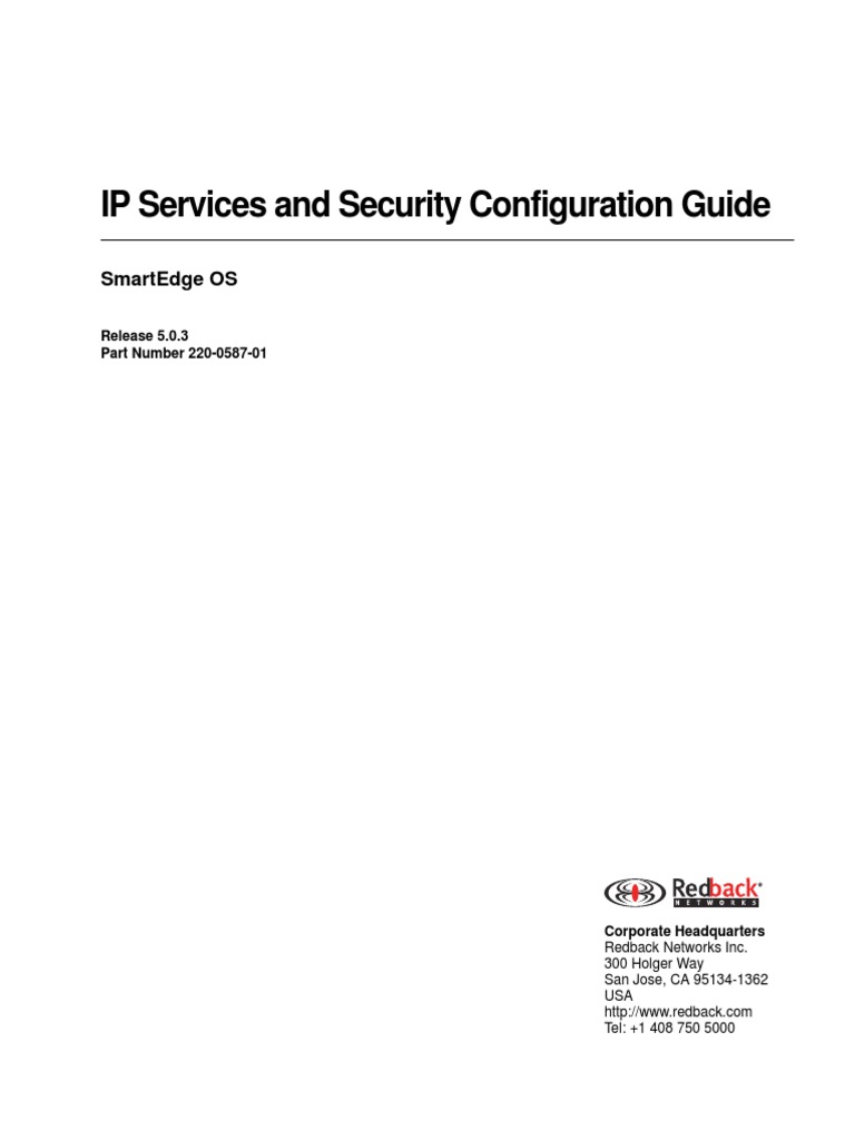 IP Services and Security Configuration Guide | PDF | Trademark ...
