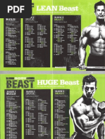 Body Beast Workout Schedules