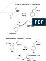 Hooc O Cooh O Cooh - Co - H O: Prephenic Acid May Be Converted To L-Phenylalanine