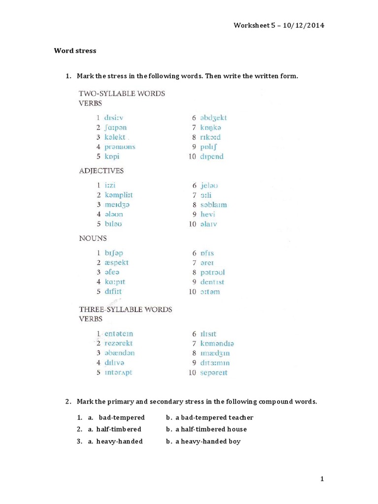 worksheet 5