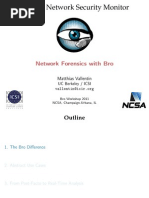 Network Forensics With Bro: Matthias Vallentin