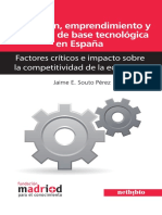 Innovación, emprendimiento y empresas de base tecnológica en España