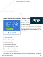 How to Analyze Financial Reports to Make Informed Decisions