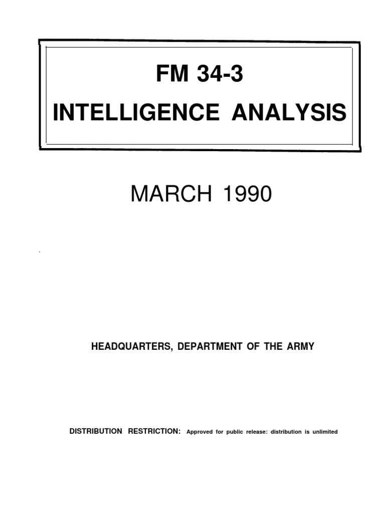 Military Intelligence Analysis Manual | PDF | Military Intelligence ...