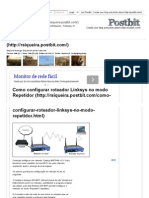 Como Configurar Roteador Linksys No Modo Repetidor PDF