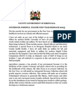 Governor Joseph K. Ndathi New Year Message 2015