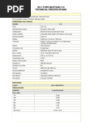 Download 2011 Mustang V6 Specs by redaktion3077 SN25140707 doc pdf