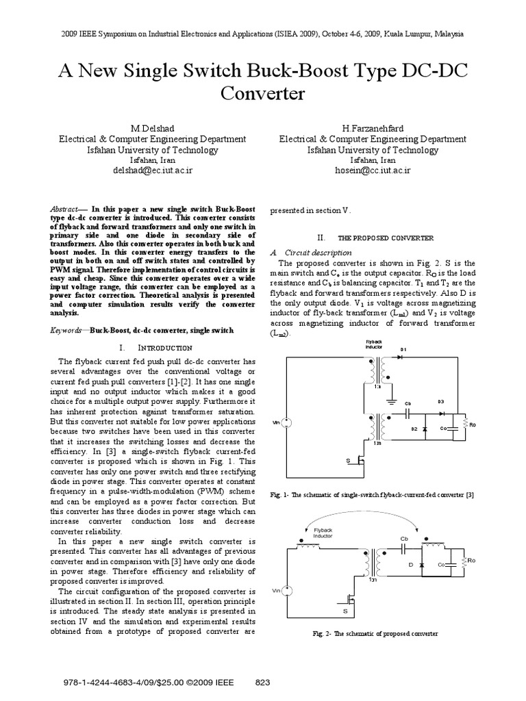A New Single Switch Buck-Boost Type DC-DC Converter | PDF | Power ...