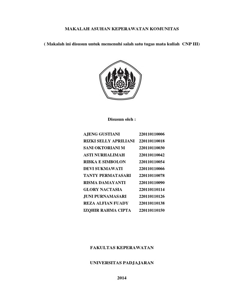 Makalah Asuhan Keperawatan Komunitas