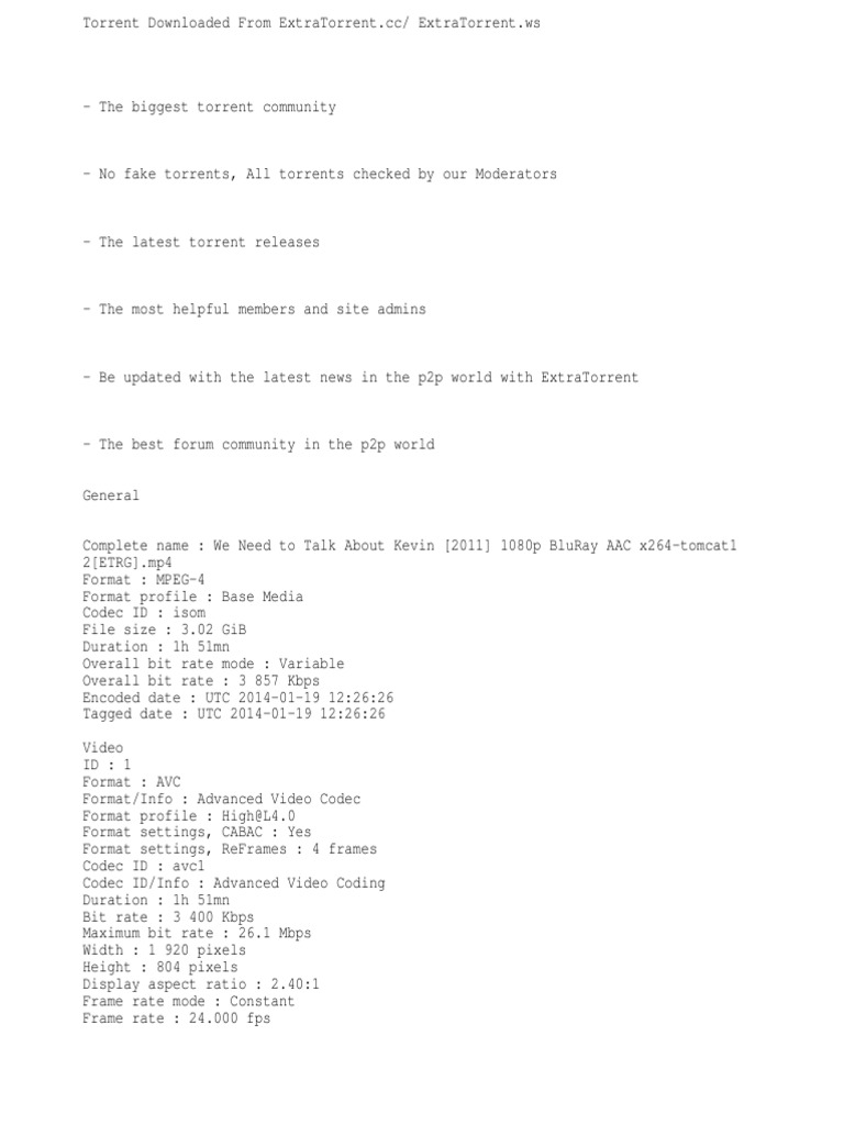 Torrent Downloaded From Extratorrent Cc
