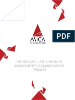 The Post Graduate Diploma in Management Ð Communications (PGDM-C)