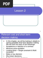 Lesson 2 DM Budget Costing