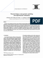 Thermal Fatigue Crack Growth Modelling and Testing