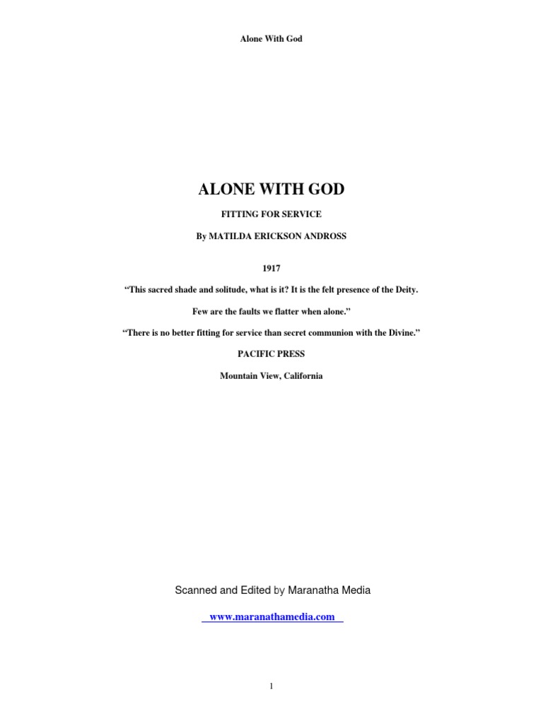 Solitude: The Key to Divine Connection | PDF | Jesus | Prayer