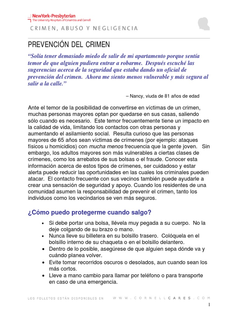 Prevencin Del Crimen 2 | PDF | Vejez | Policía
